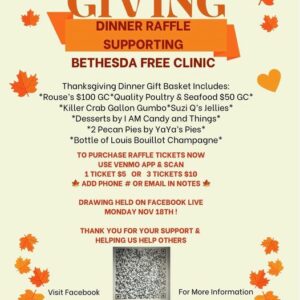 Thanksgiving Basket Raffle….only 10 more days to get your ticket!!